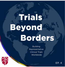 Podcast cover art for an episode focused on Trials Beyond Borders.