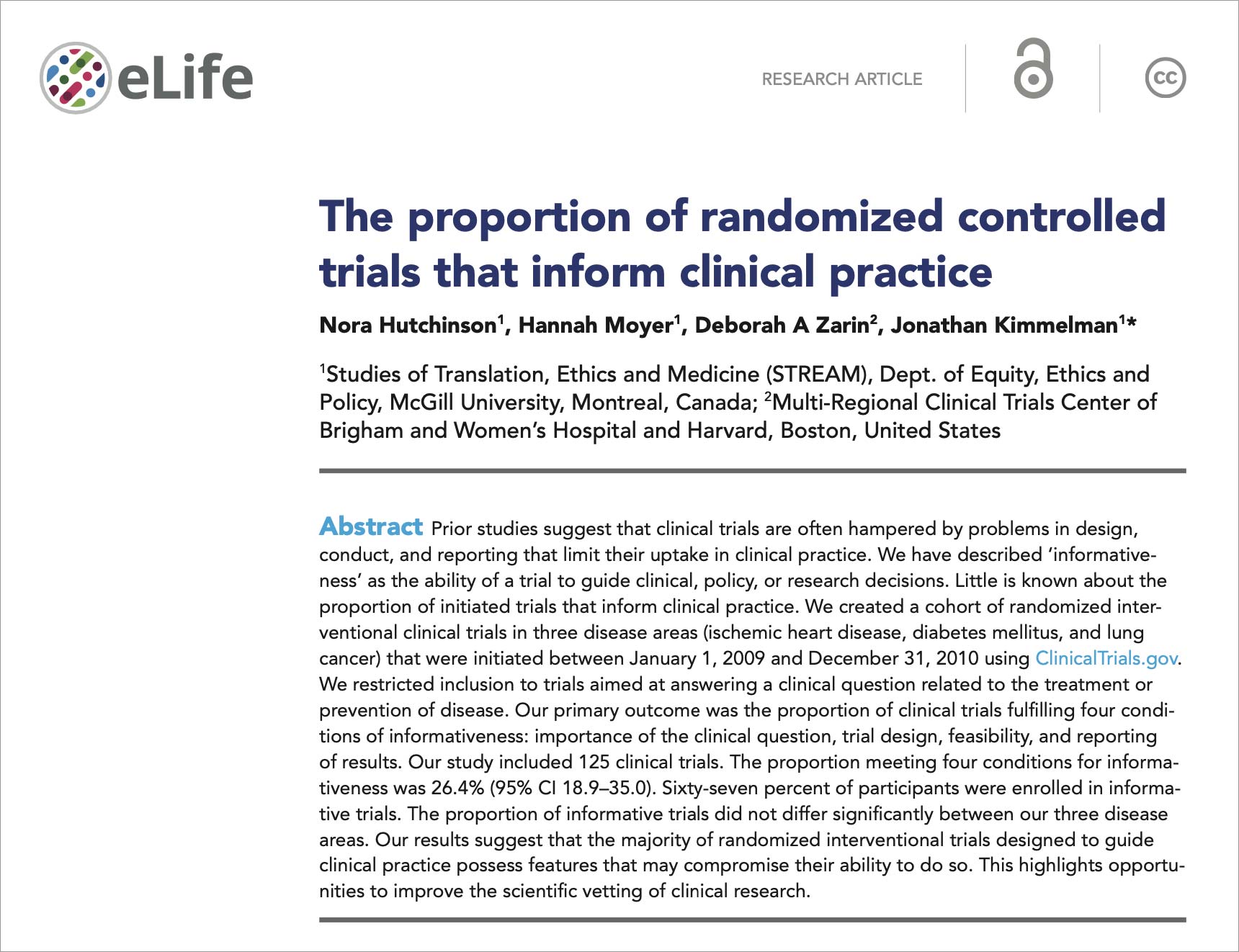 Abandoned In The Middle Of Clinical Trials The proportion of randomized controlled trials that inform clinical